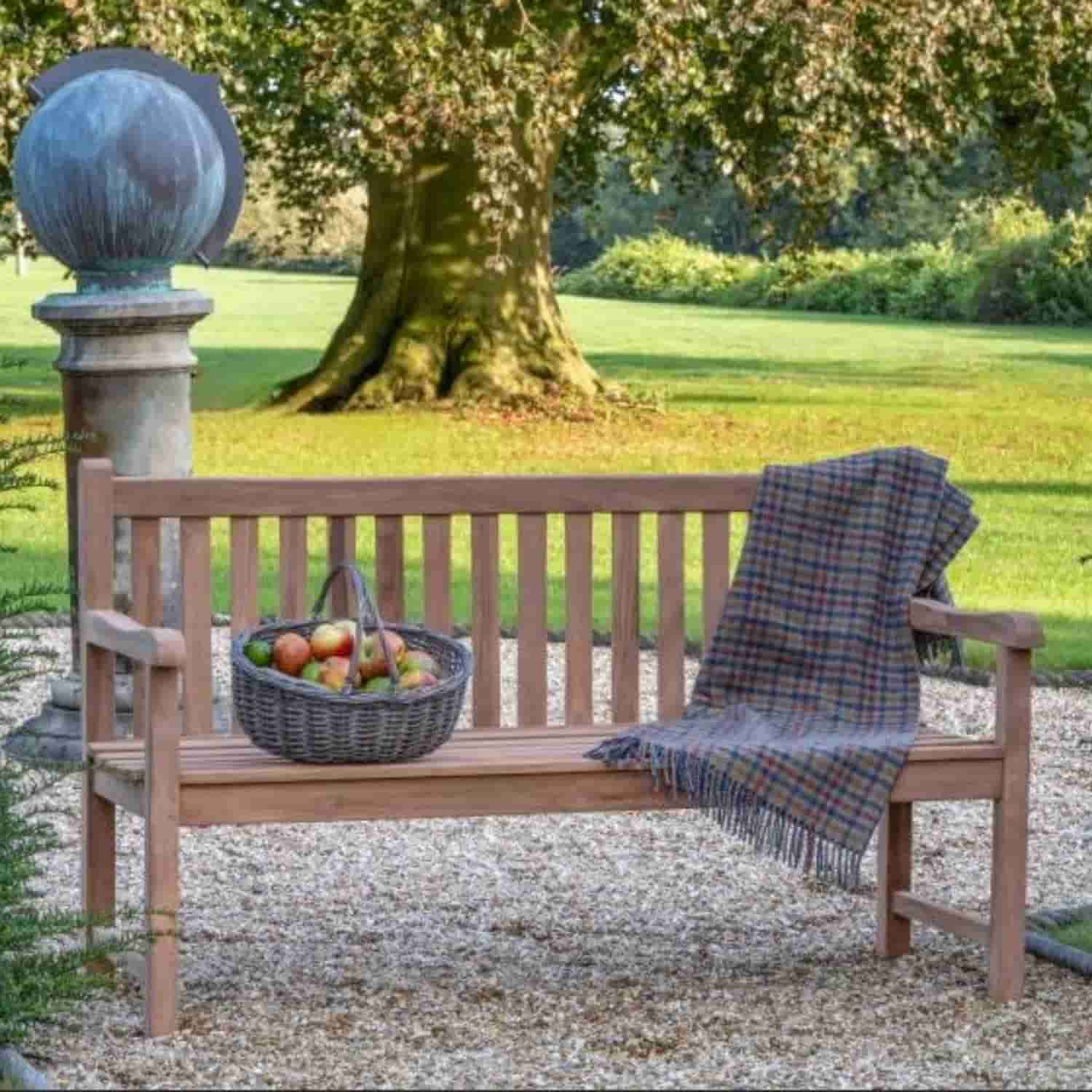 1.5m Teak Garden Bench - Image 5