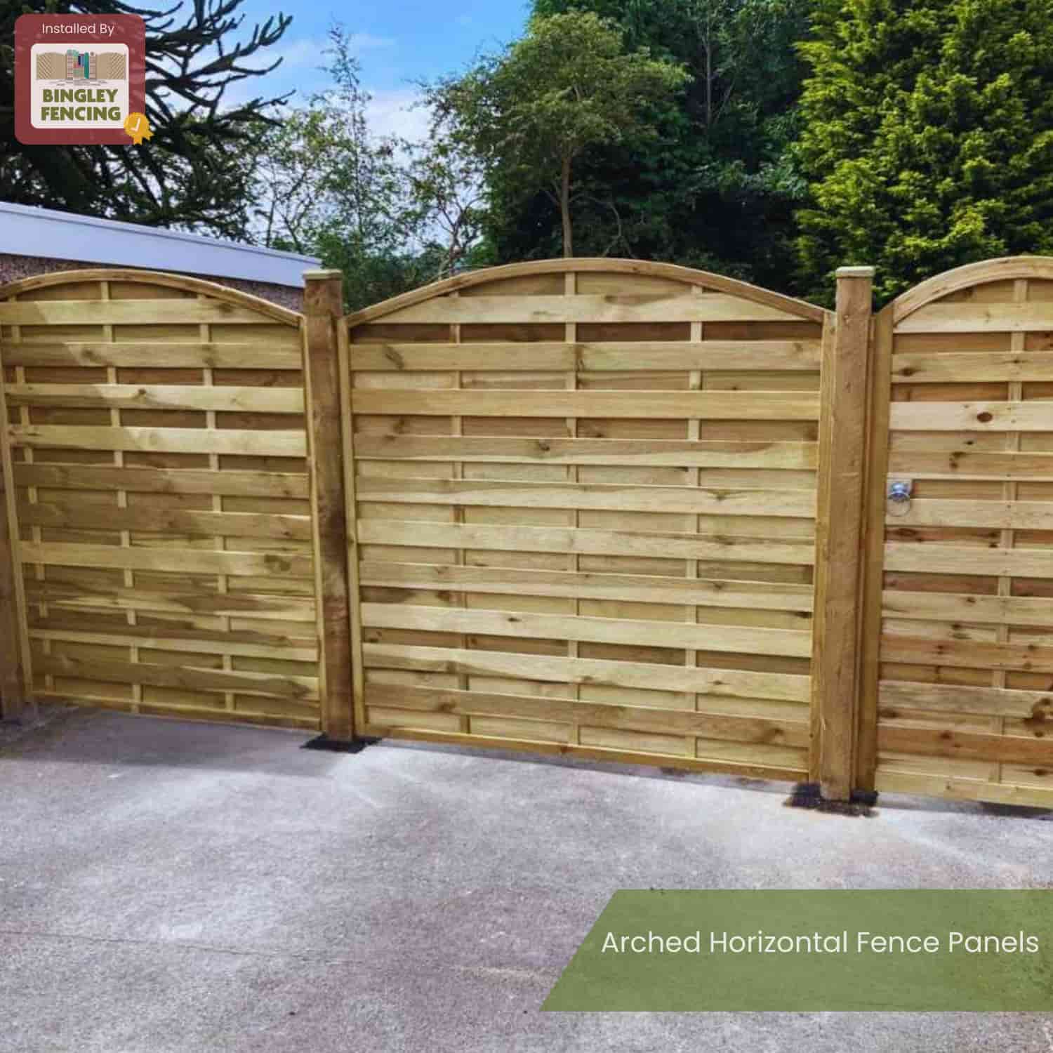 Arched Horizontal Fence Panel  (AH180) - Image 4