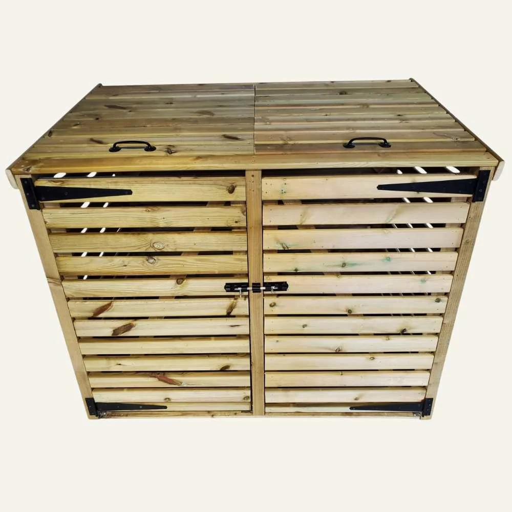 Bin Store (with or without) Doors & Hinged Lid - By Bingley Fencing - Image 4