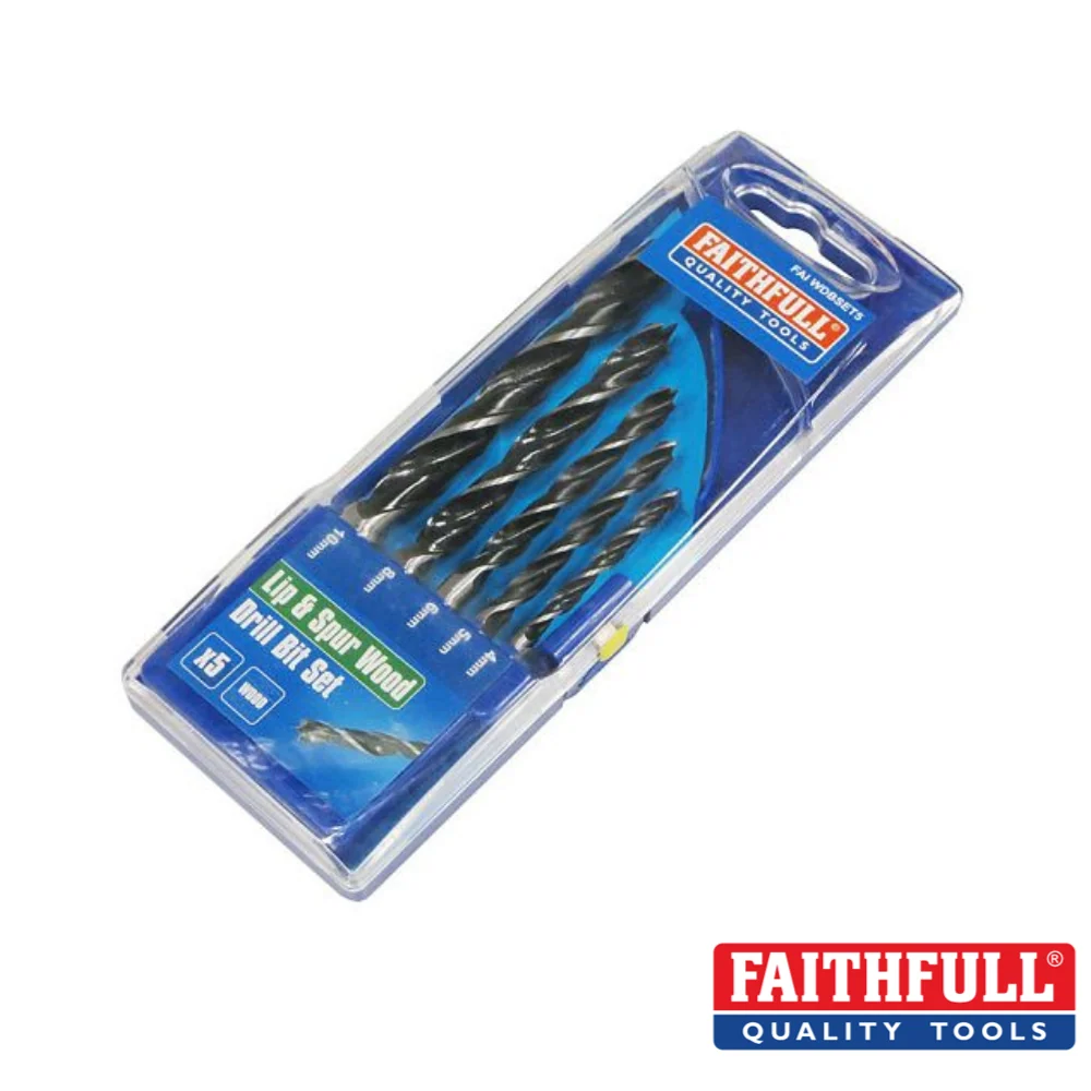 Faithful - Lip and Spur Wood Drill Bit Set (x5)