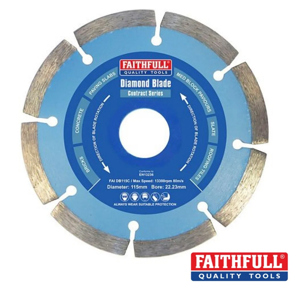 Faithfull- Diamond Blade - Contract Series- Dia:230mm- Bore:22.23mm