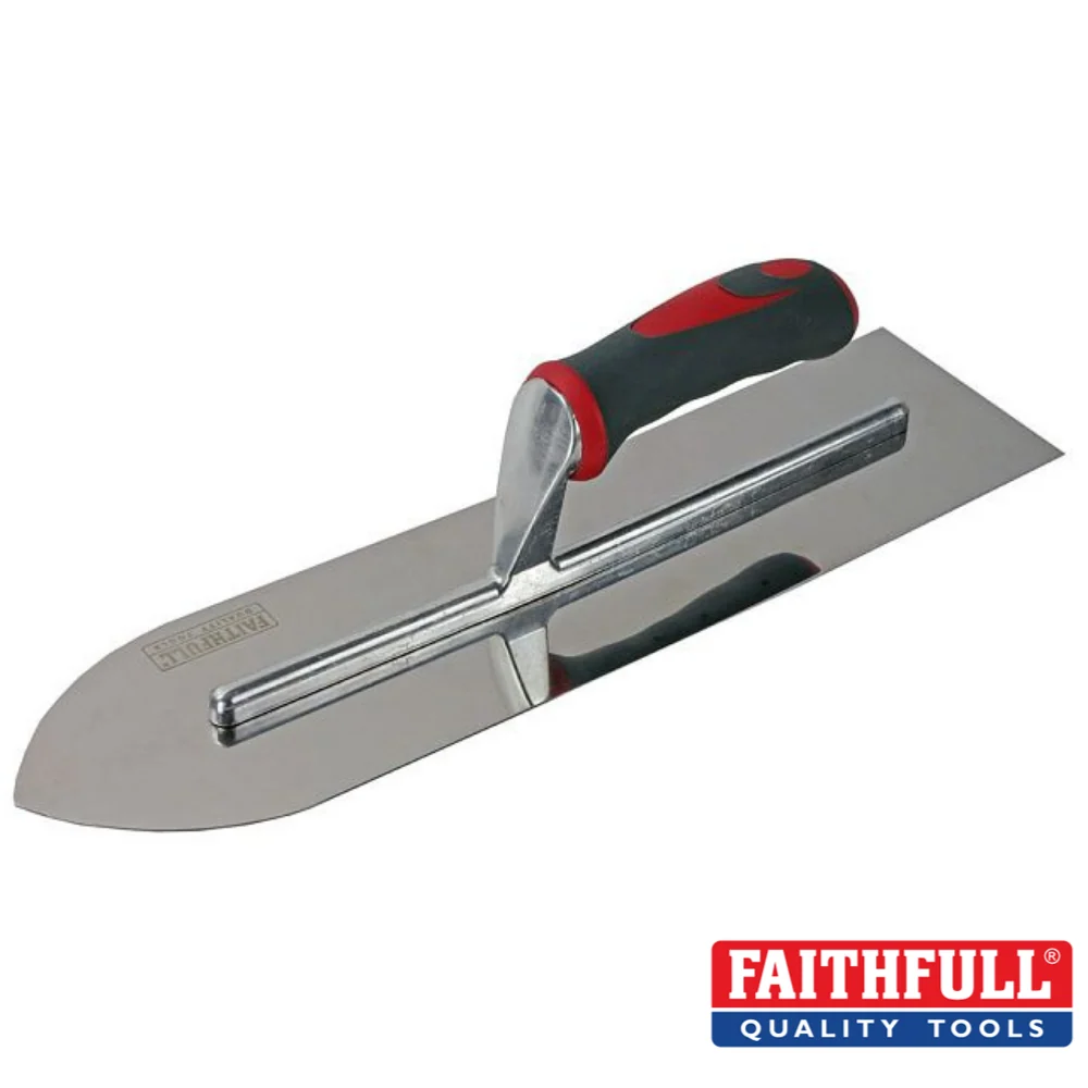 Faithfull - Soft-Grip Flooring Trowel Stainless Steel 16” x 4”
