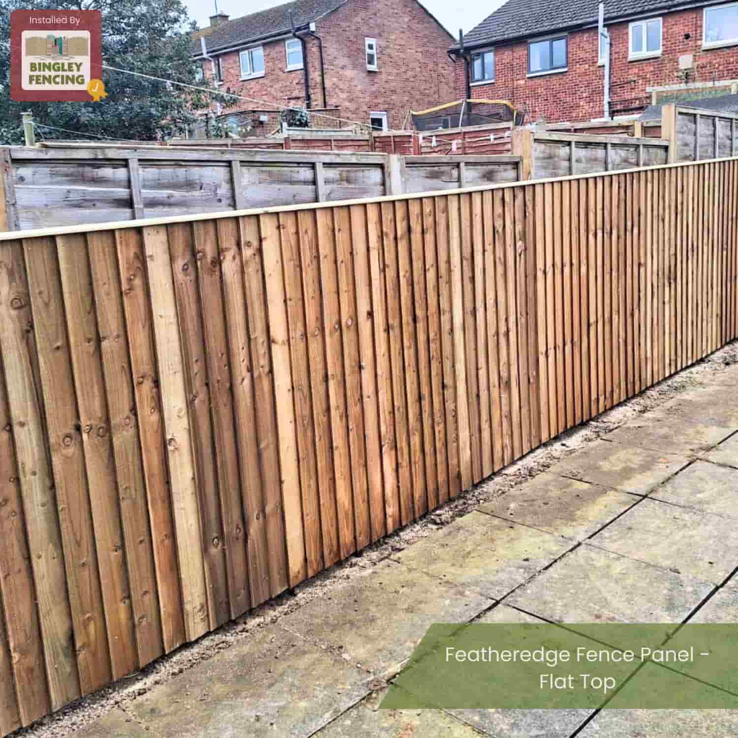 Featheredge Fence Panel - Flat Top - Image 2