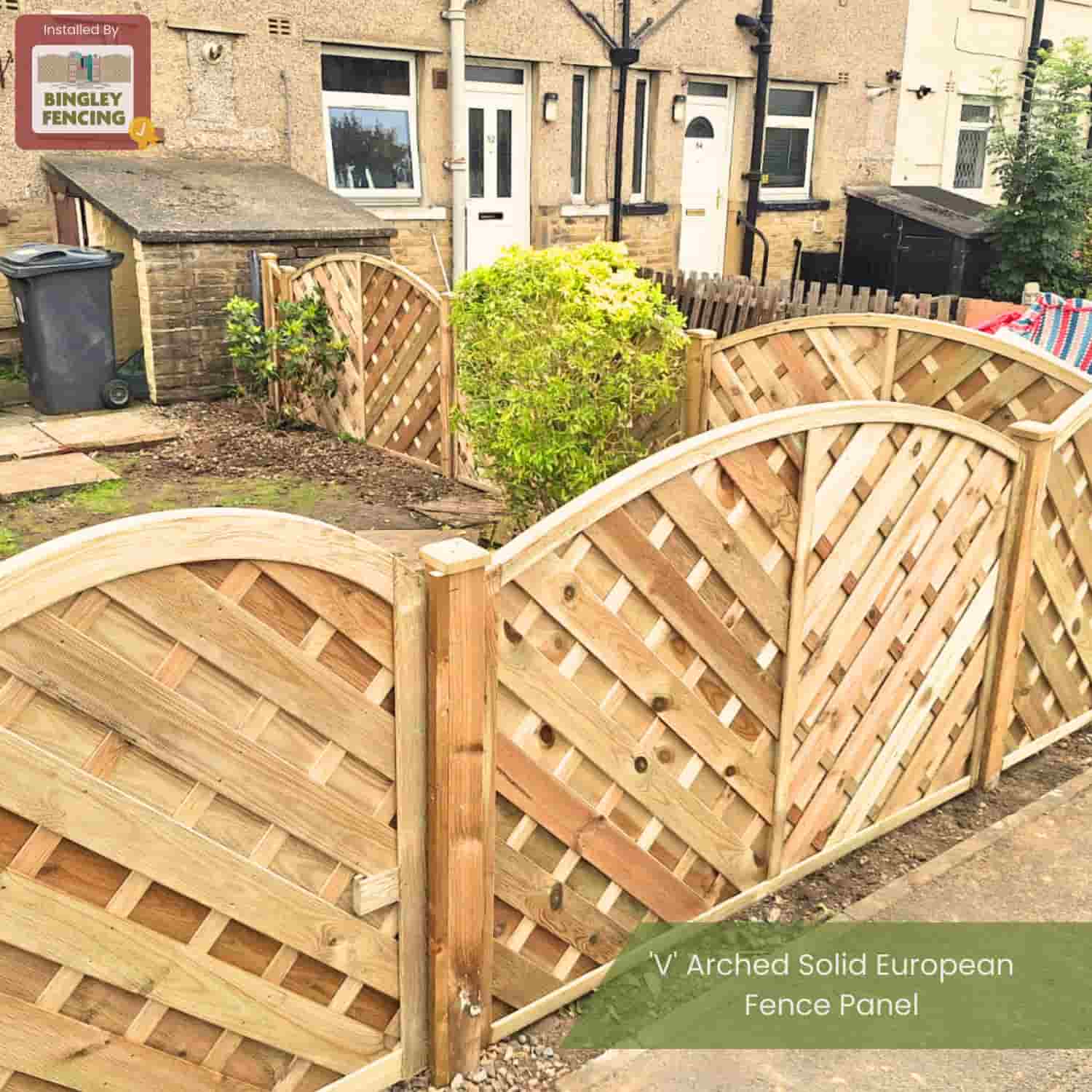 'V' Arched Solid Fence Panel - VA - Image 5