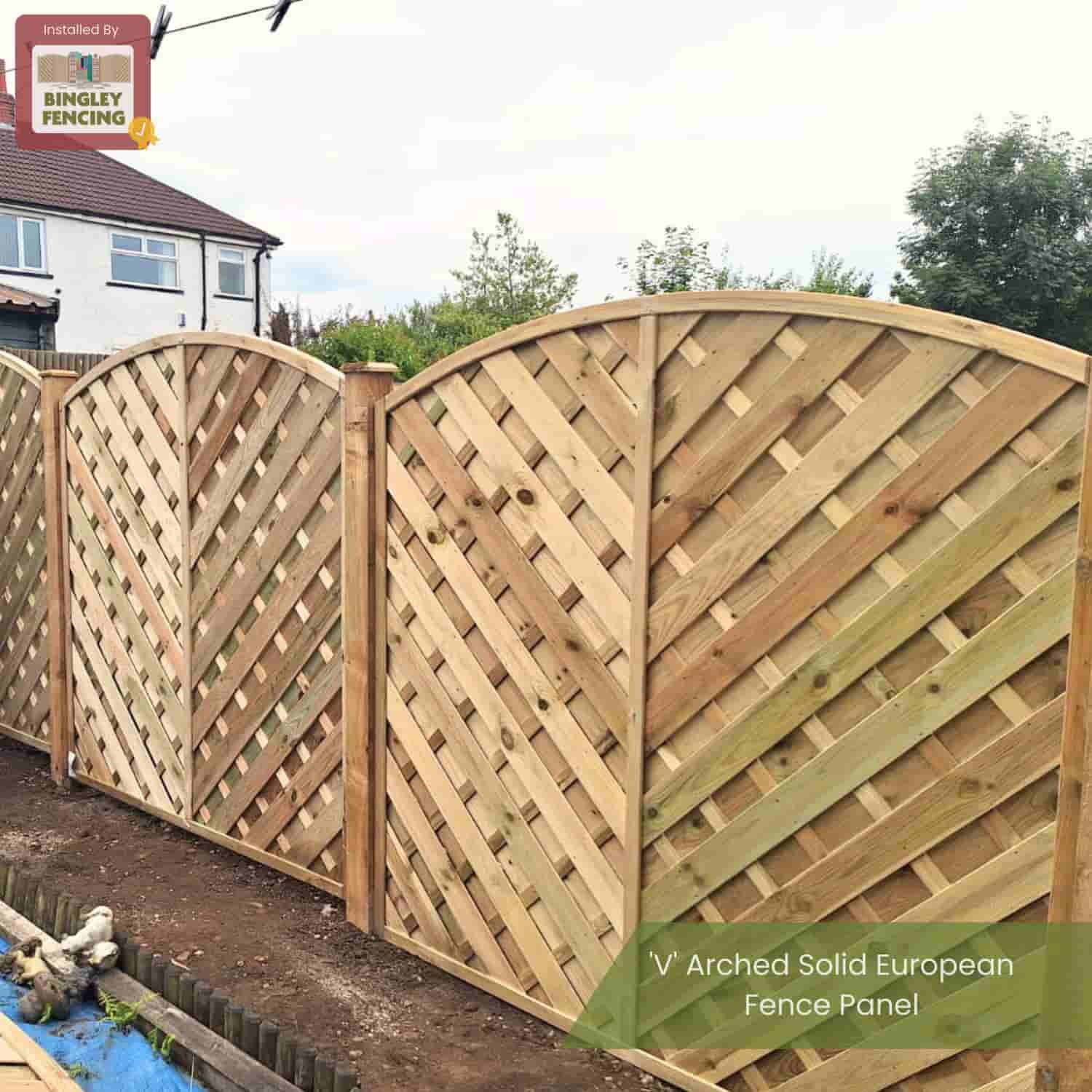 'V' Arched Solid Fence Panel - VA - Image 6
