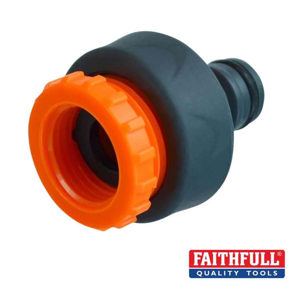 Plastic Tap Hose Connector- Suitable for use with 3/4in & 1/2in BSP threaded taps