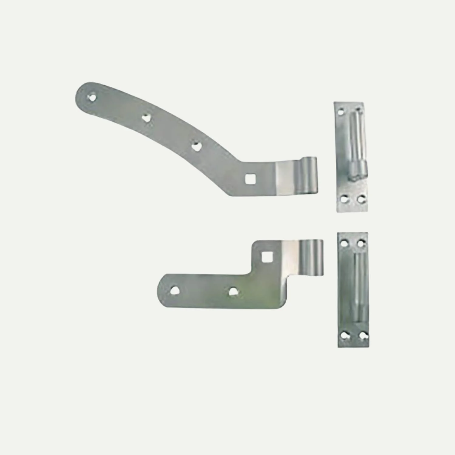 12" - Curved Heavy Duty Hook & Band Hinge Set - Galv - Left Hand & Right Hand