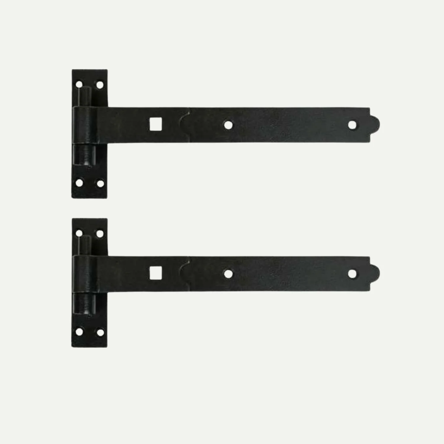 Straight Heavy Duty Hook & Band Hinge Set - Black - Various Sizes