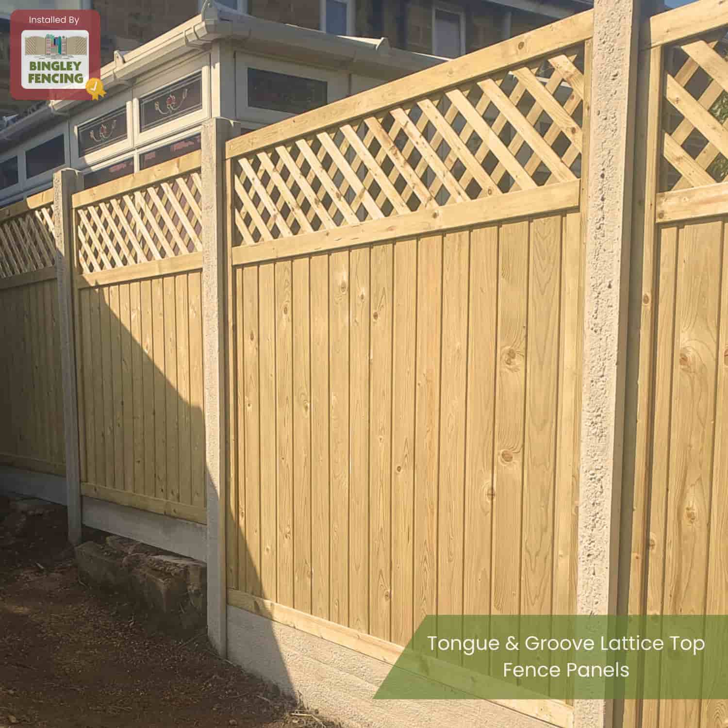 Tongue & Groove Lattice Top Fence Panels (TGLT) - Image 3