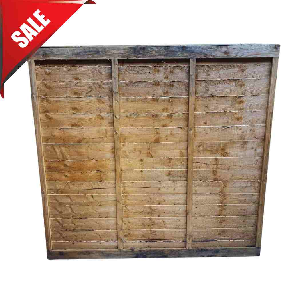 **Reduced** Bingley Fencing Overlap Fence Panel - 1530mm Wide x 1630mm High