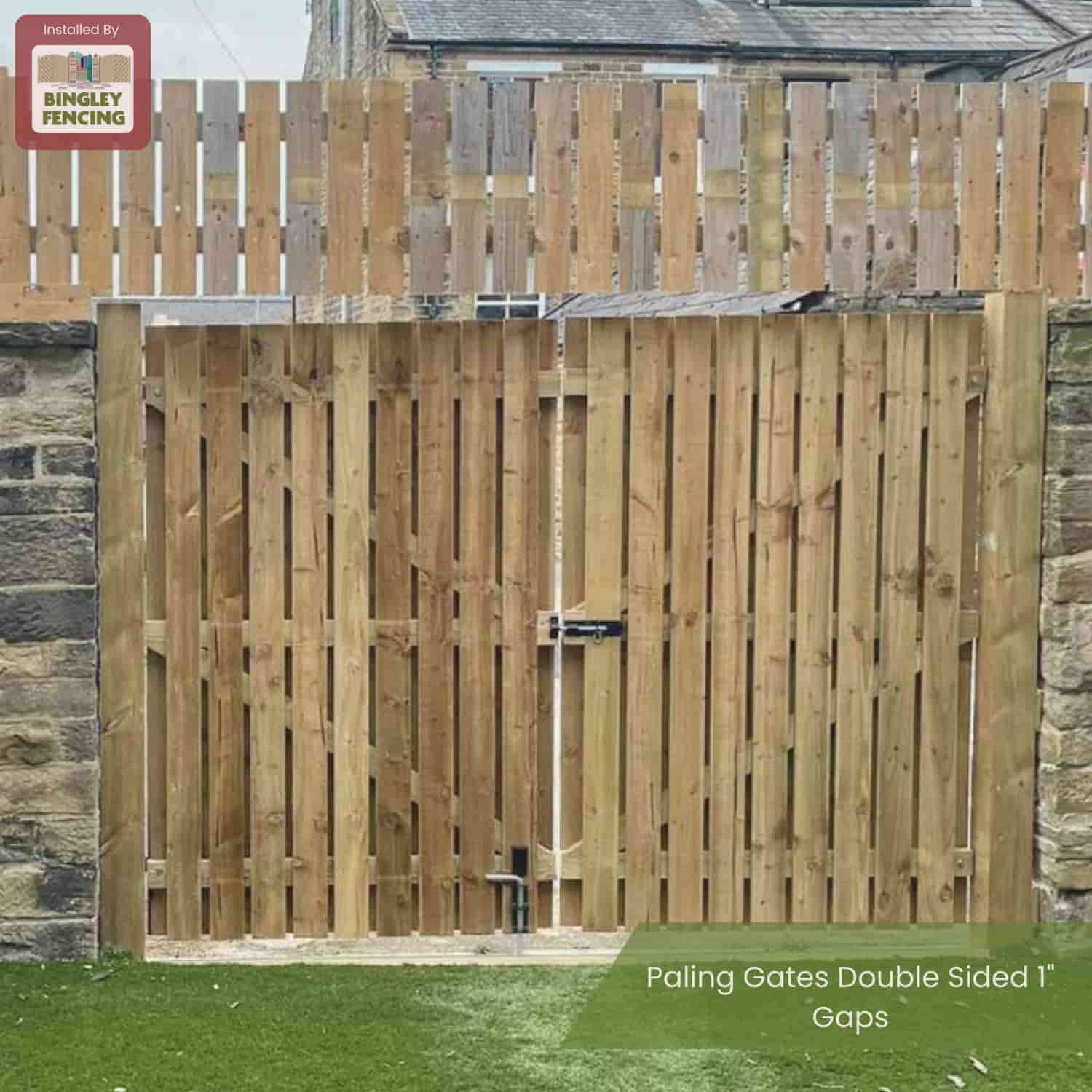 Paling Gates Single Sided 1" Gaps- Flat Top - Image 3