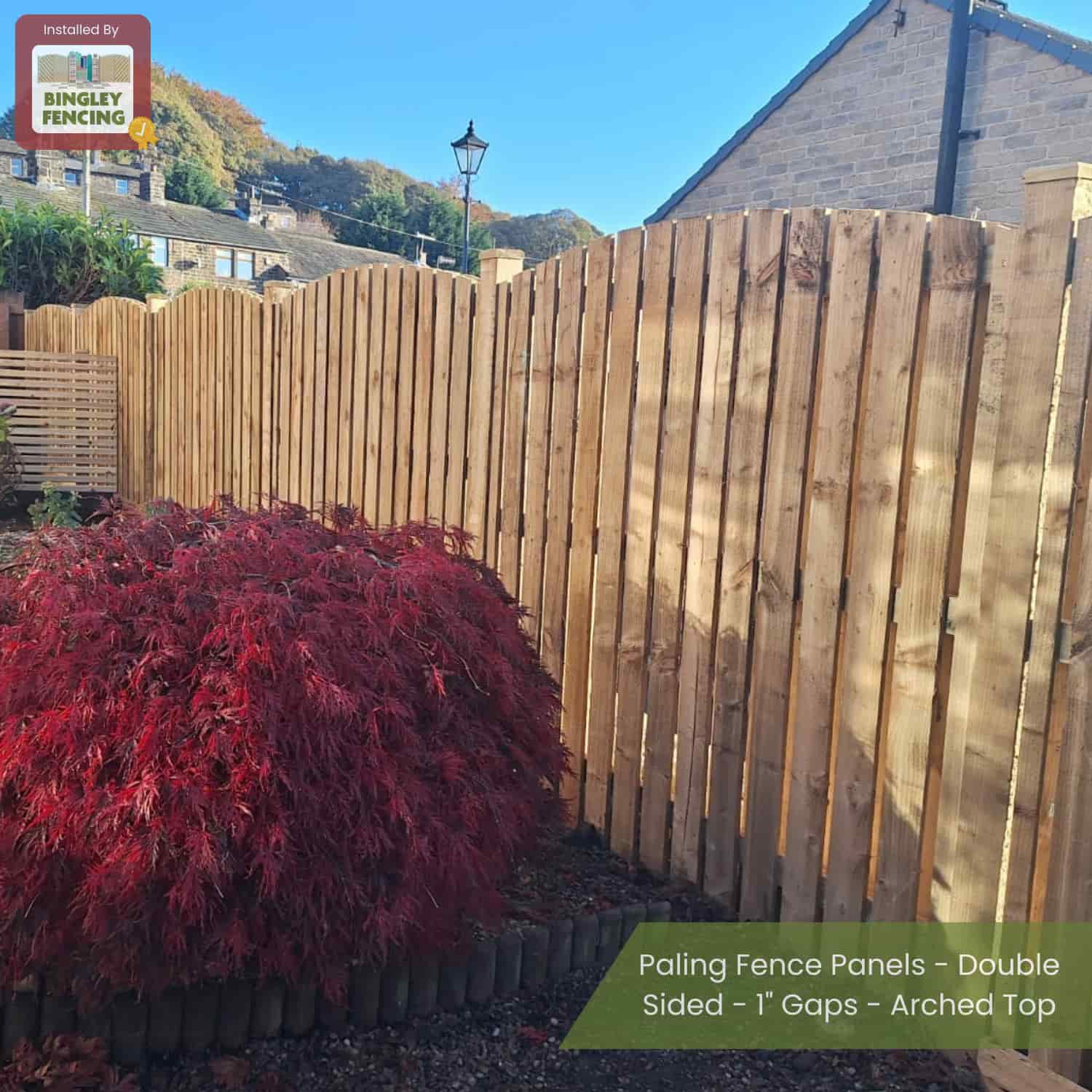 Paling Fence Panels - Double Sided - 2" Gaps- Flat Top - Image 6