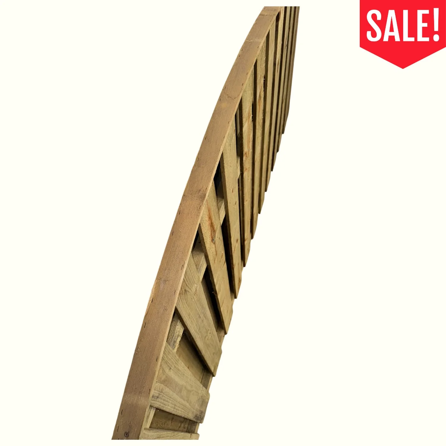 **Reduced** Arched Paling Fence Panel 1830mm(w) x 910mm (h) - Image 2