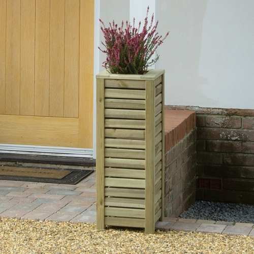 **Reduced** Tall Slatted Square Planter - Image 2