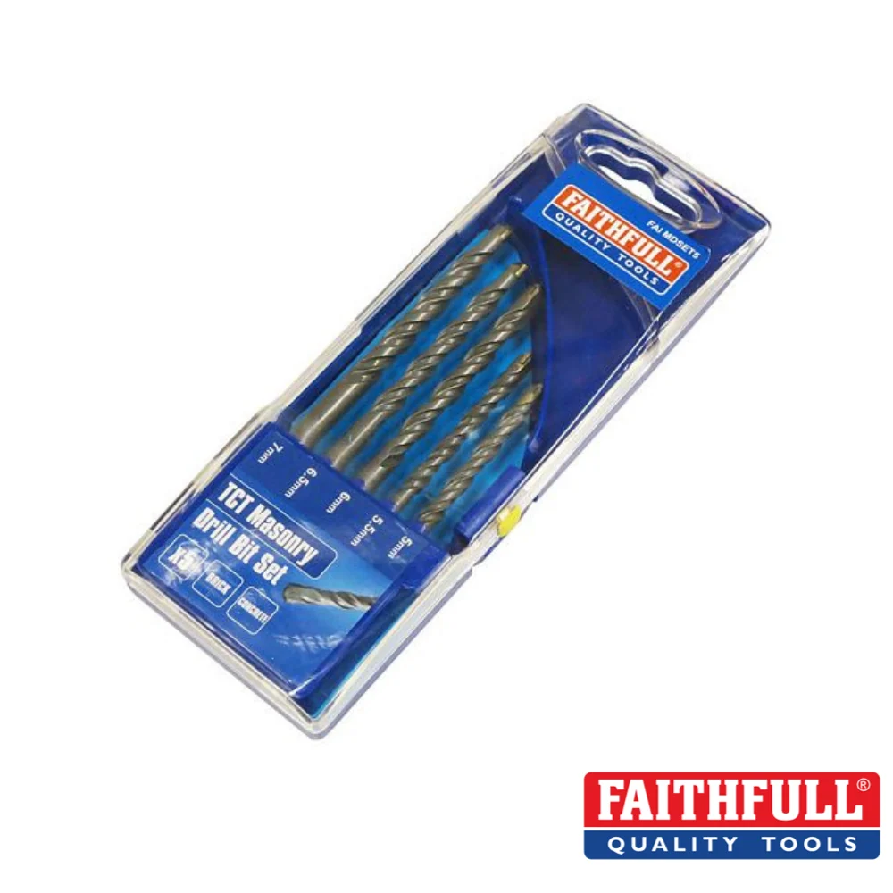 Faithful - TCT Masonry Drill Bit Set 5 Piece