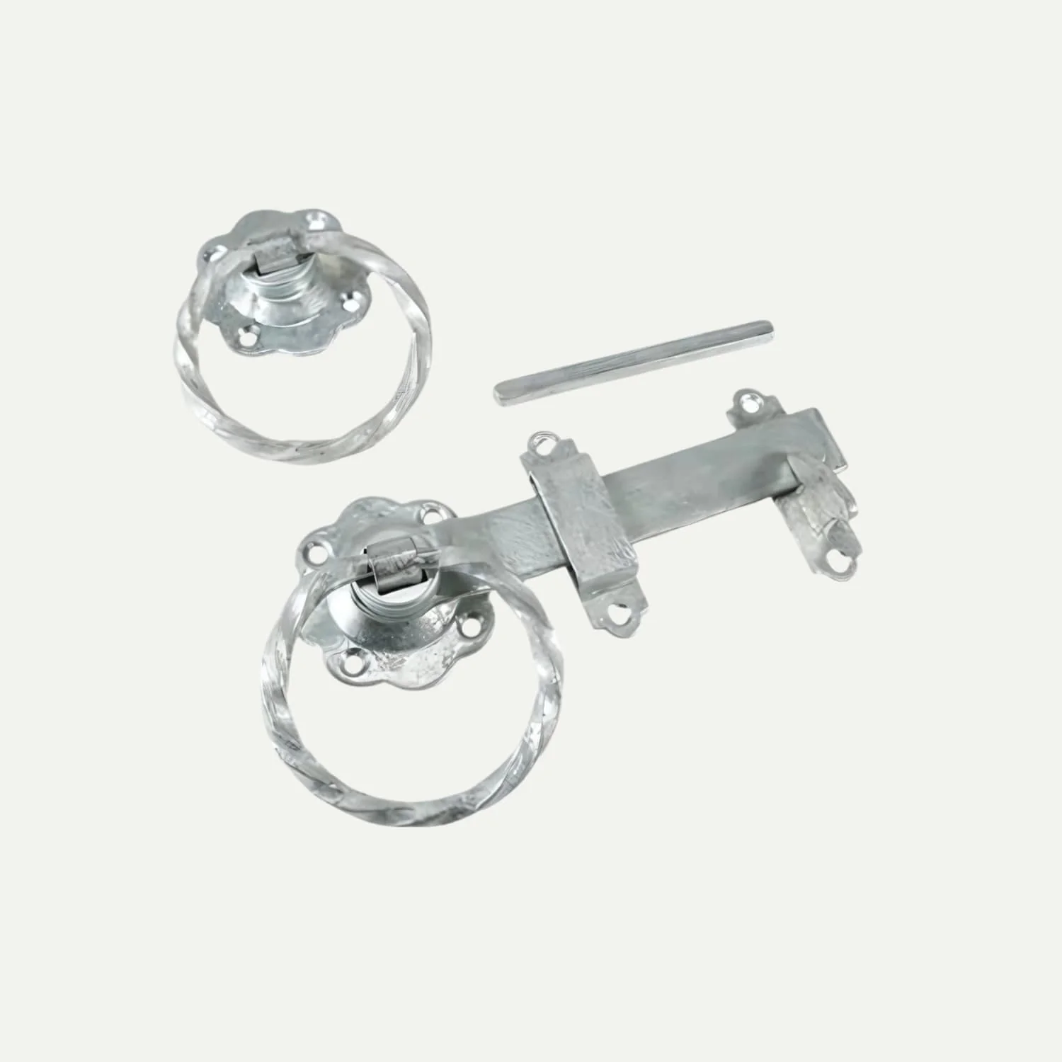Twisted Ring Gate Latch 6" - Galvanised